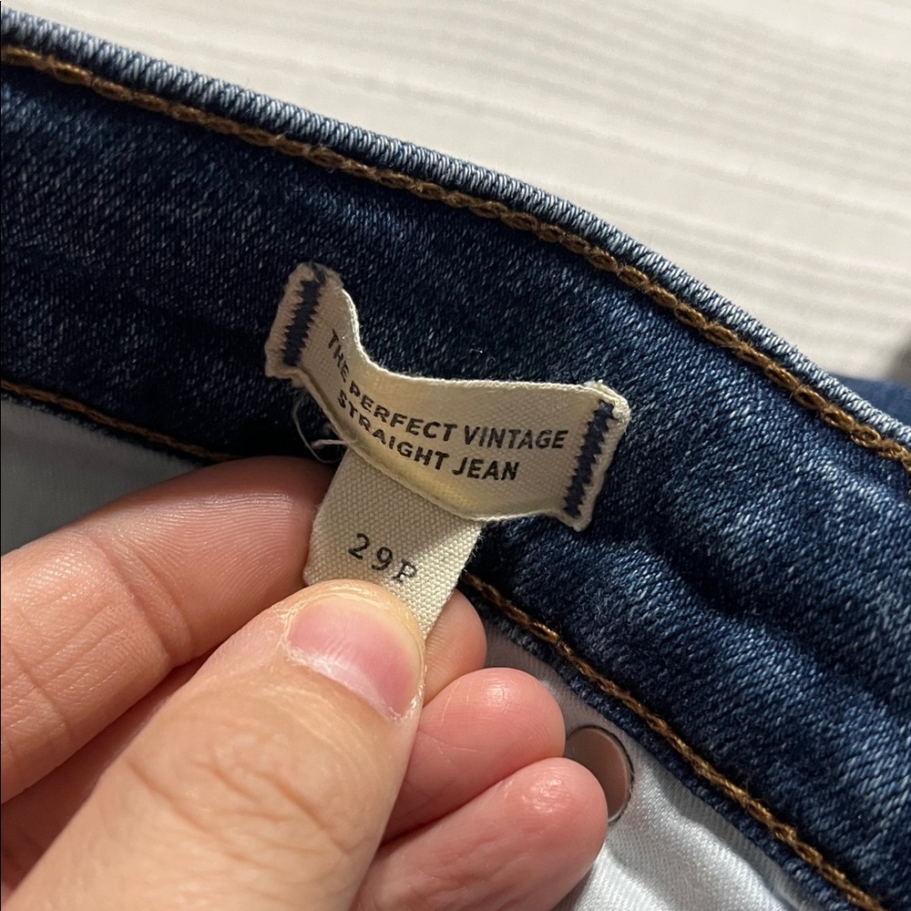 Madewell Dark Blue Straight Leg Jeans - Picture 3 of 4